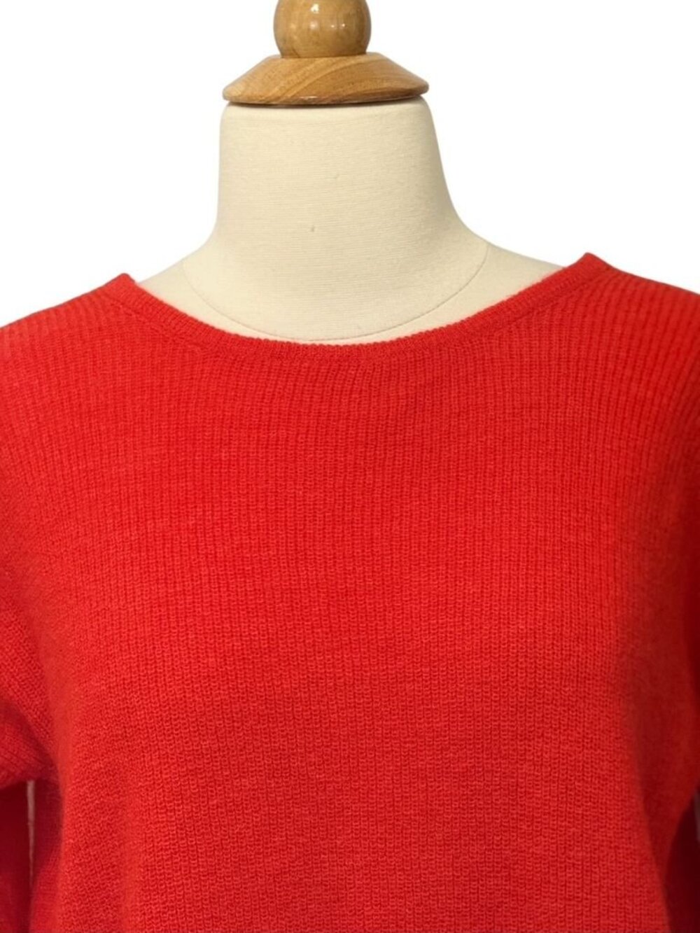Sezane Barry Cardigan Sweater Jumper Red Reversible Mohair Alpaca FLAW Size M - Picture 2 of 14